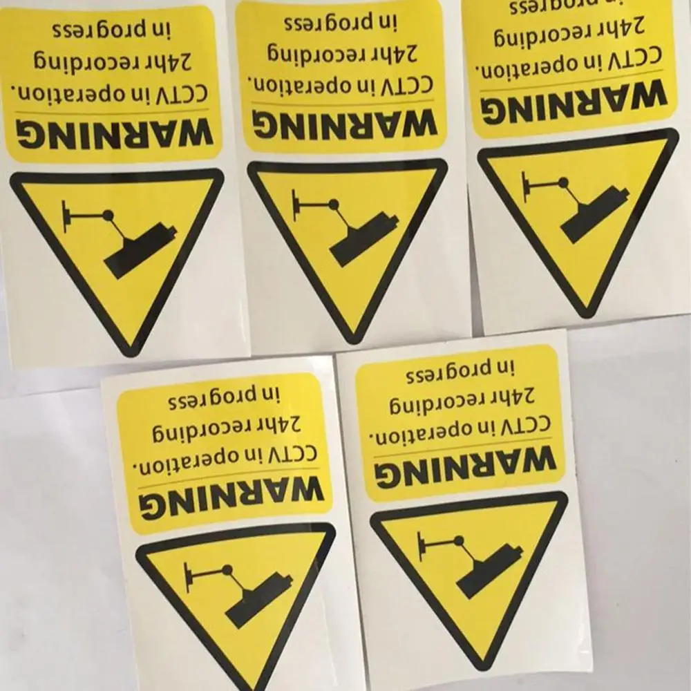 

5pcs CCTV camera stickers warning signs decals 150mm x 100mm Free 1st class