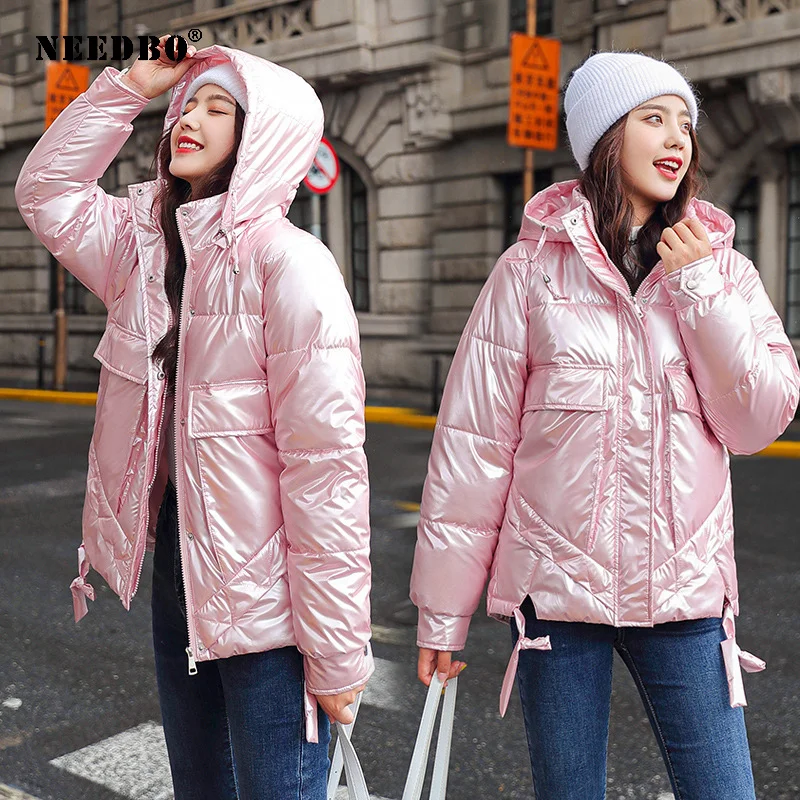 NEEDBO Winter Jacket Women 2020 Hooded Parka Mujer Padded Puffer Jacket Women Winter Coat Warm Plus Size Casual Casaco Outwear