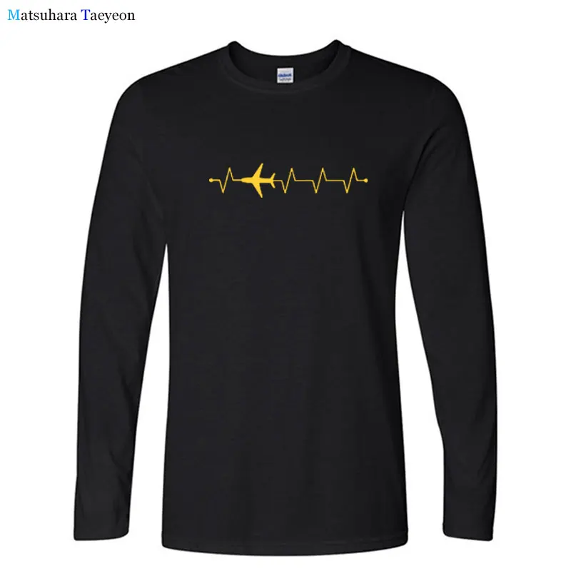 

Мужские футболки из хлопка самолет "кардиограмма сердца", обычная футболка повседневные забавные Twenty One Pilots для мужчин футболка с длинными р...