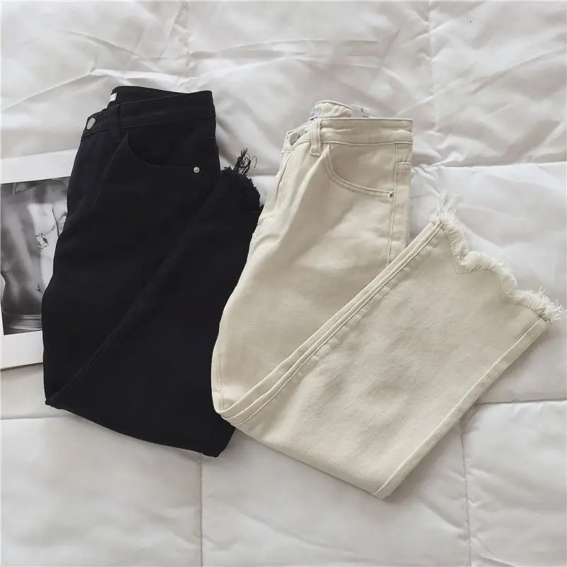 

Big size fat sister 200kg nine point wide leg pants 2021 autumn new fat mm loose skinny straight jeans
