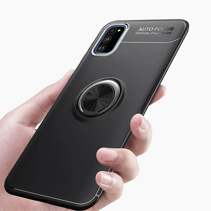 Чехол для Huawei Honor View 30 кольцевой держатель мягкая силиконовая матовая задняя