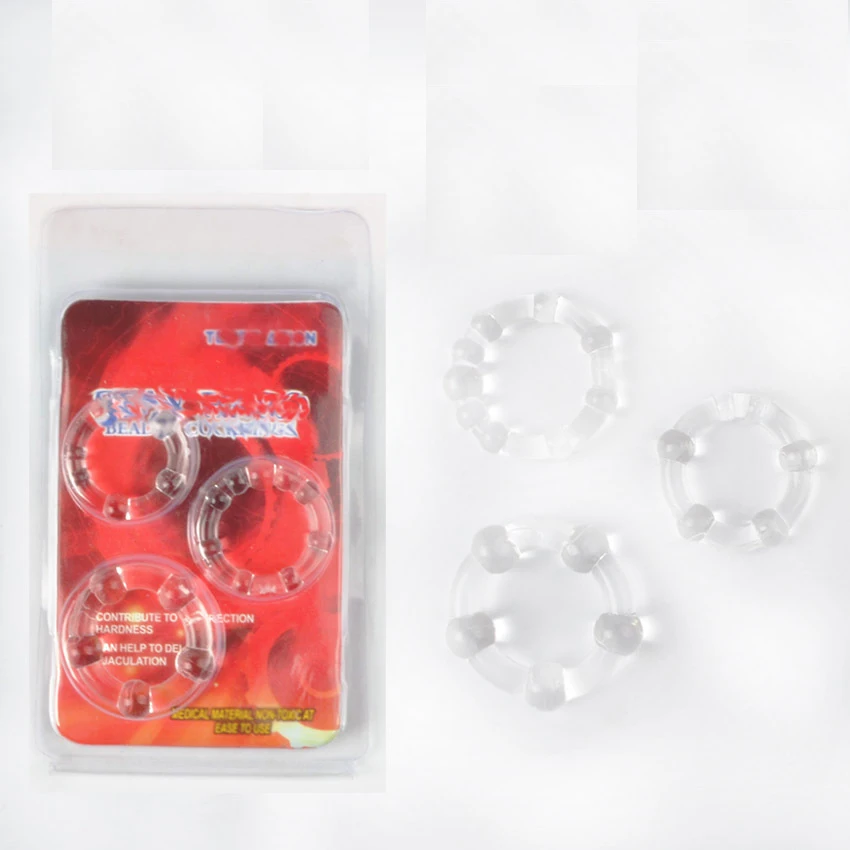 3 шт. силиконовые кольца на Пенис задержки эякуляции Se Для мужчин петух из бисера