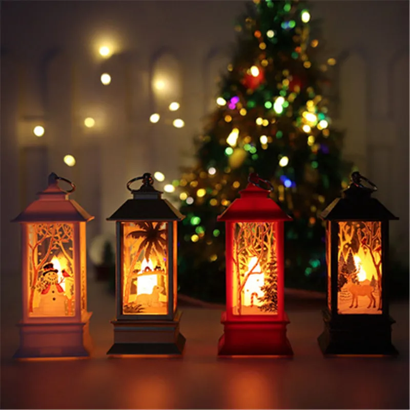 

Xmas Tree Lantern Led Candle Tea Light Christmas Decorations for Home ChristmasOrnaments Santa Claus Lamp New Year 2022 Decor