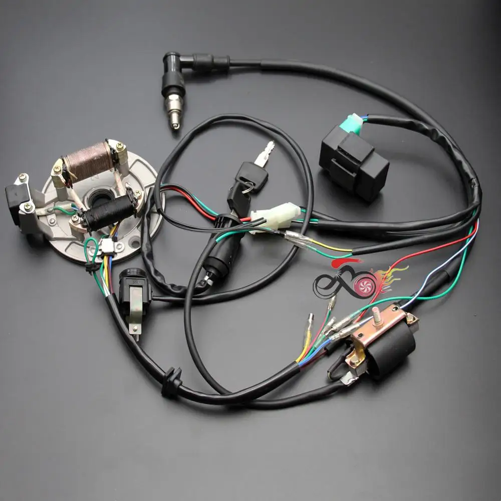 Электропроводка Kick Start катушка зажигания статора CDI Свеча 50 куб. См 70 110 125 для