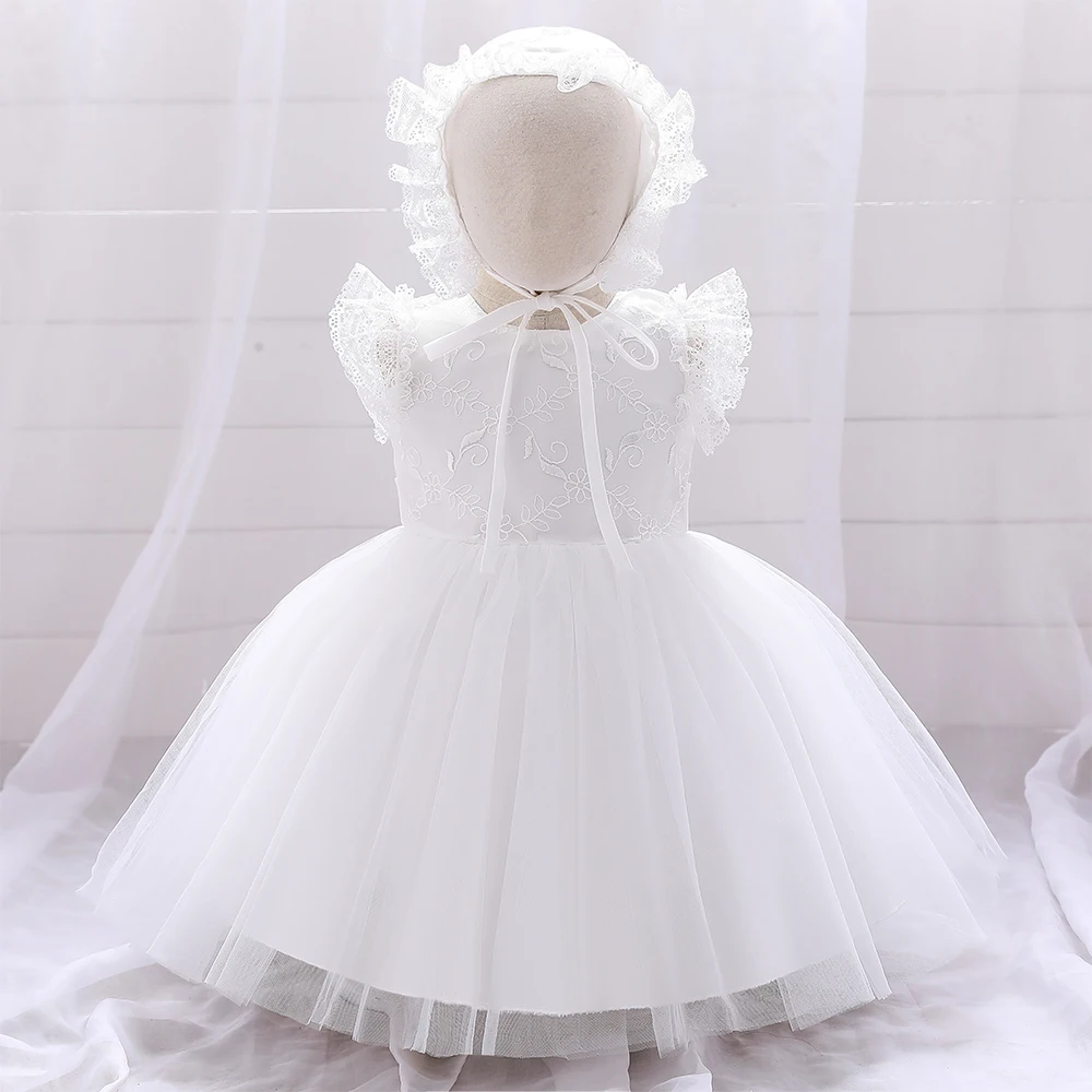 Baby Girl Dress Baptism Dresses For Girls 1st Year Birthday Party Wedding Baby Infant White Christening Princess Dress