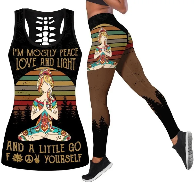 

2 Pieces Seamless Women Yoga Set Sportwear Clothes Print Fitness Yoga Shorts Suits Leggings Outfit Gym Workout Tank Top Sports