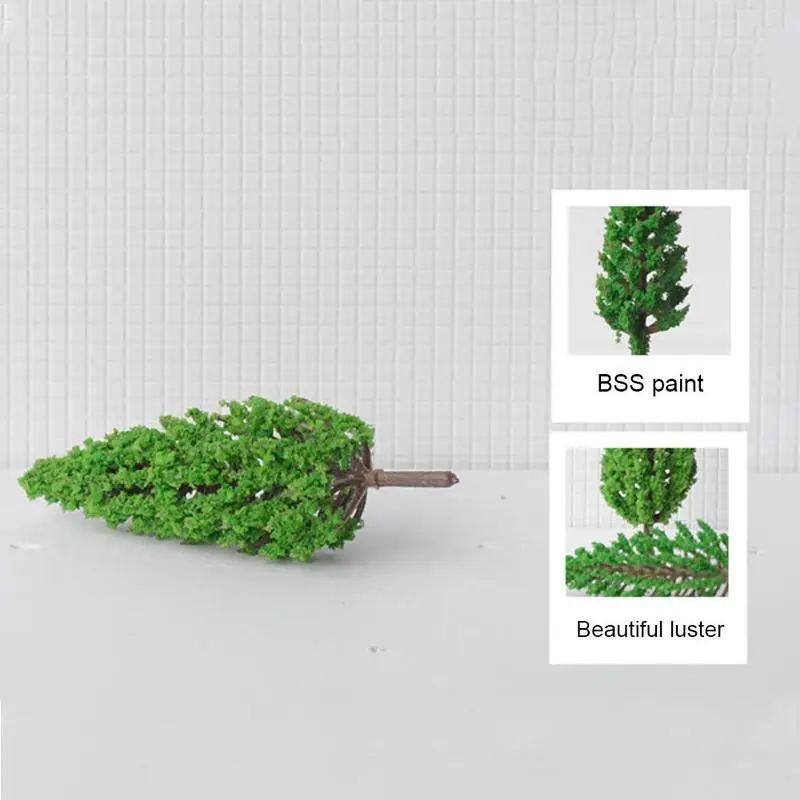 

50 pcs Diy Material Construction Sand Table Garden Micro-field Landscape Simulation Mini Handmade Model Tree Plastic Green Pine