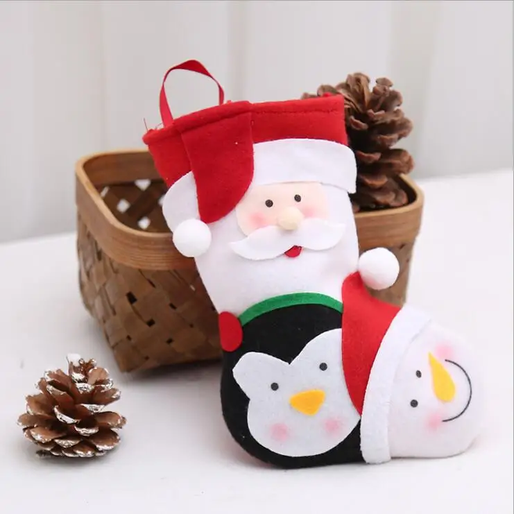 Рождественский чулок мини-носок Санта Клаус конфета Подарочный мешок