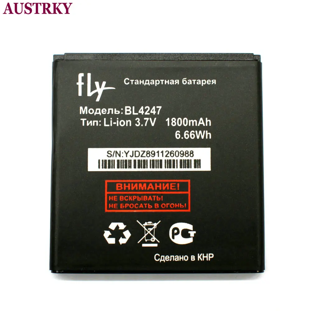 Новый аккумулятор BL 4247 для FLY IQ442 Quad Miracle 1 BL4247 1800 мАч аккумуляторы батареи + код