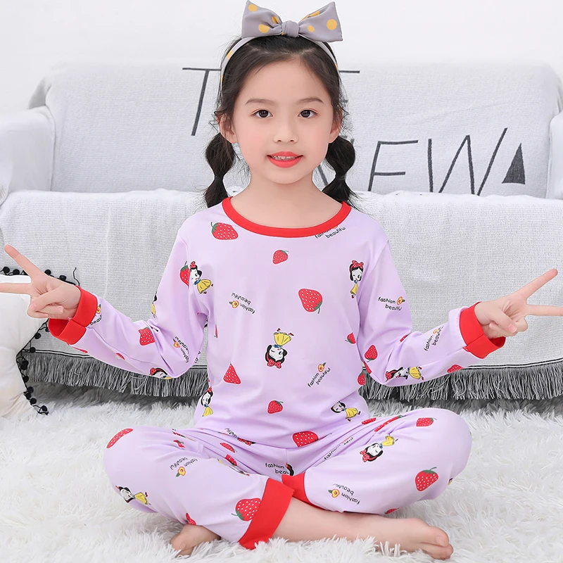 

Spring Autumn Kids Pajamas Children Long Sleeve Sleepwear Baby Cartoon Pyjamas Teen Pjs For Girls Pijamas Child Home Clothing