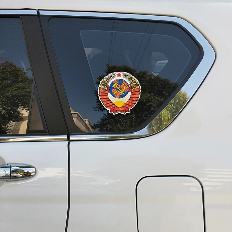 

12CM*12CM Russia Soviet Flag Car Stickers National Decals Car Modelling PVC Waterproof Sunscreen Decals