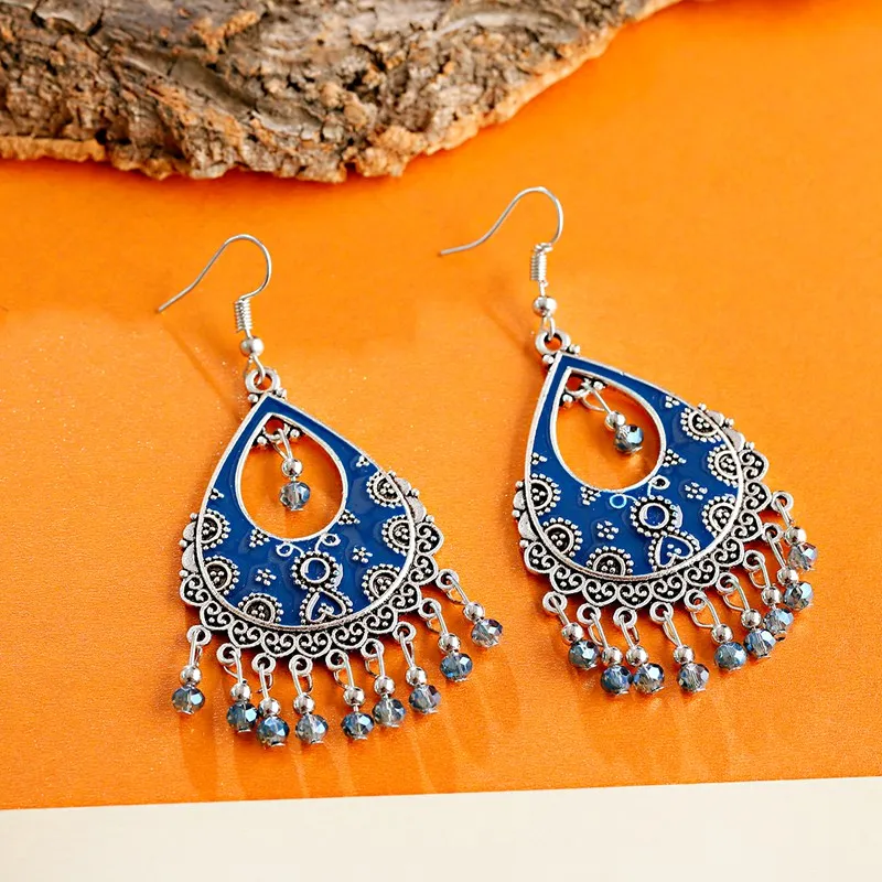 Серьги-подвески женские из сплава с гравировкой в античном стиле | Украшения и