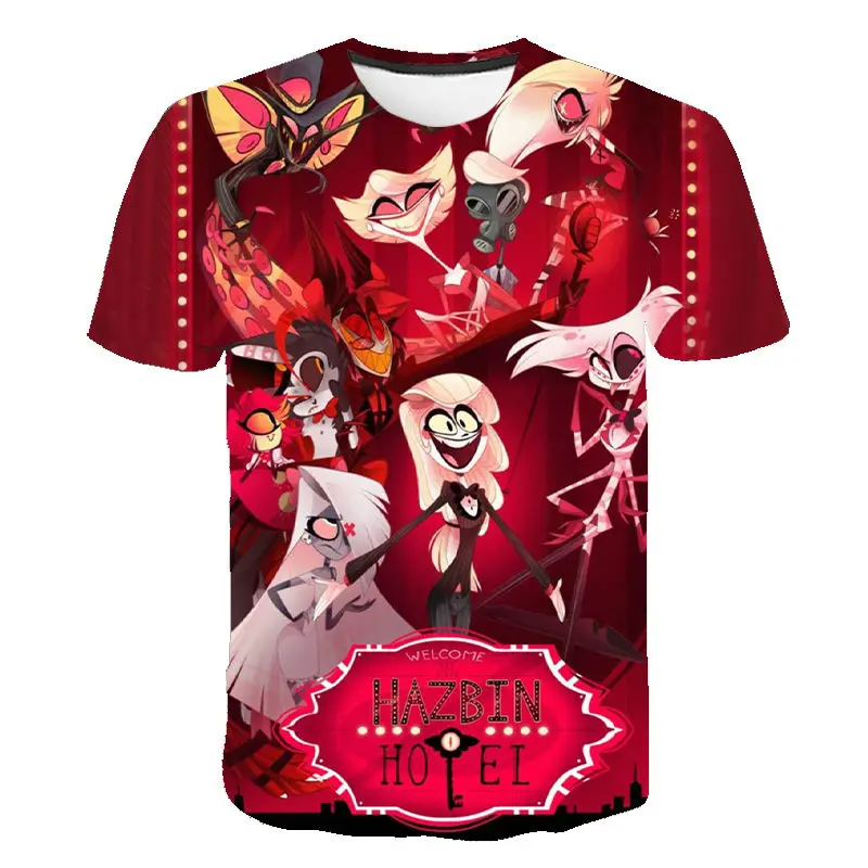 

2021 New Hazbin Cosplay Hotel T-shirt Charlie T-shirt Dust Alastor Vaddie T-shirt 3D T-shirt adult Halloween costume