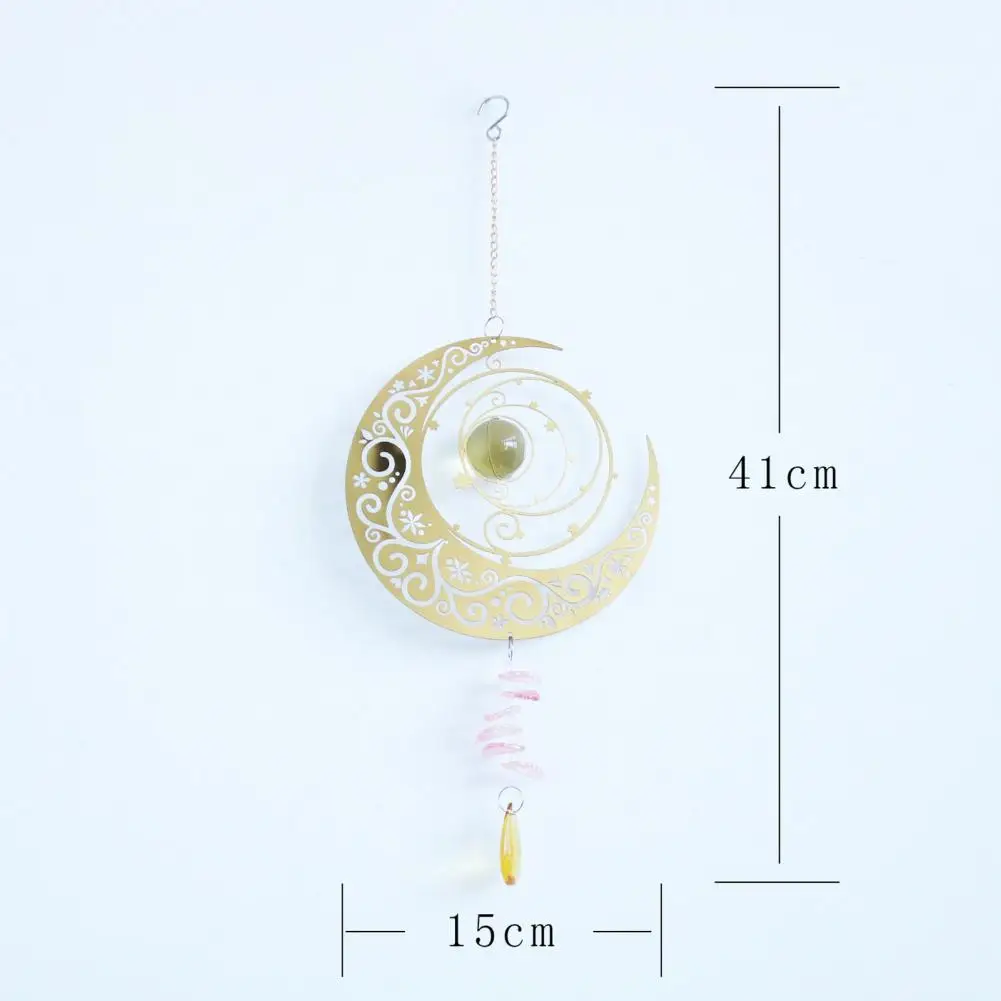 

Wind Spinner Portable Wear Resistant Stainless Steel Moon Stone Hanging Pendant for Gift