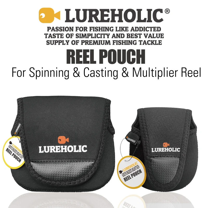 LUREHOLIC Thick neoprene Reel Pouch Fishing Reel Protective 