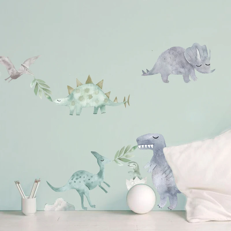 Мультяшные животные динозавры наклейка на стену для мальчиков декор детской