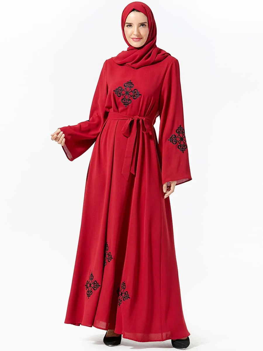 only dress Абайя, турецкий халат, Дубайский хиджаб, мусульманское платье, кафтан, мусульманская одежда, кафтан, марокаин, джилбаб, Tesettur Elbise Baju, мусульманский, Wanita - Цвет: only dress