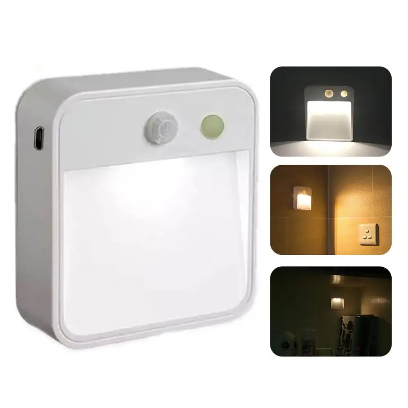 СВЕТОДИОДНЫЙ Крытый настенный светильник движения PIR Сенсор Батарея Мощность
