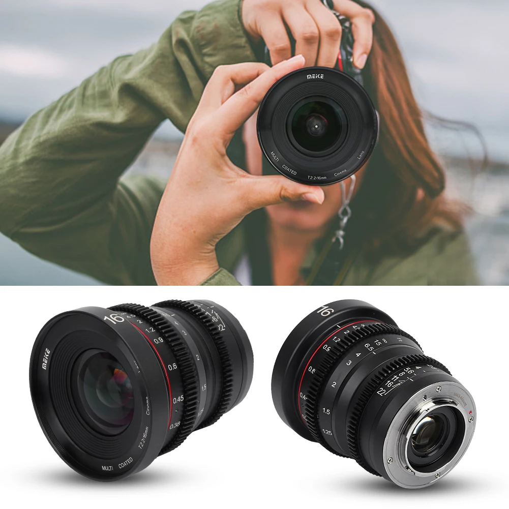 Meike 16 мм T2.2 объектив с ручным фокусом для Olympus M4/3 крепление беззеркальных объективов для камеры