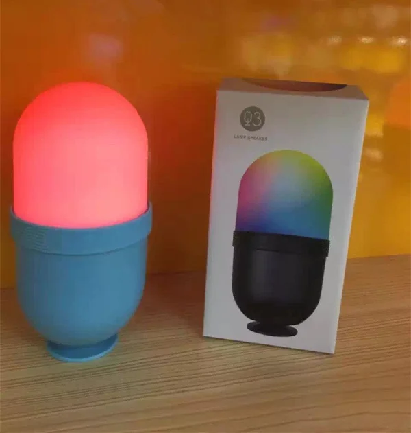 

Laiyiqi LED Bluetooth speaker Radio FM night light portable dual speakers woofer MP3 caixa som portatil alto falante tn pls mon