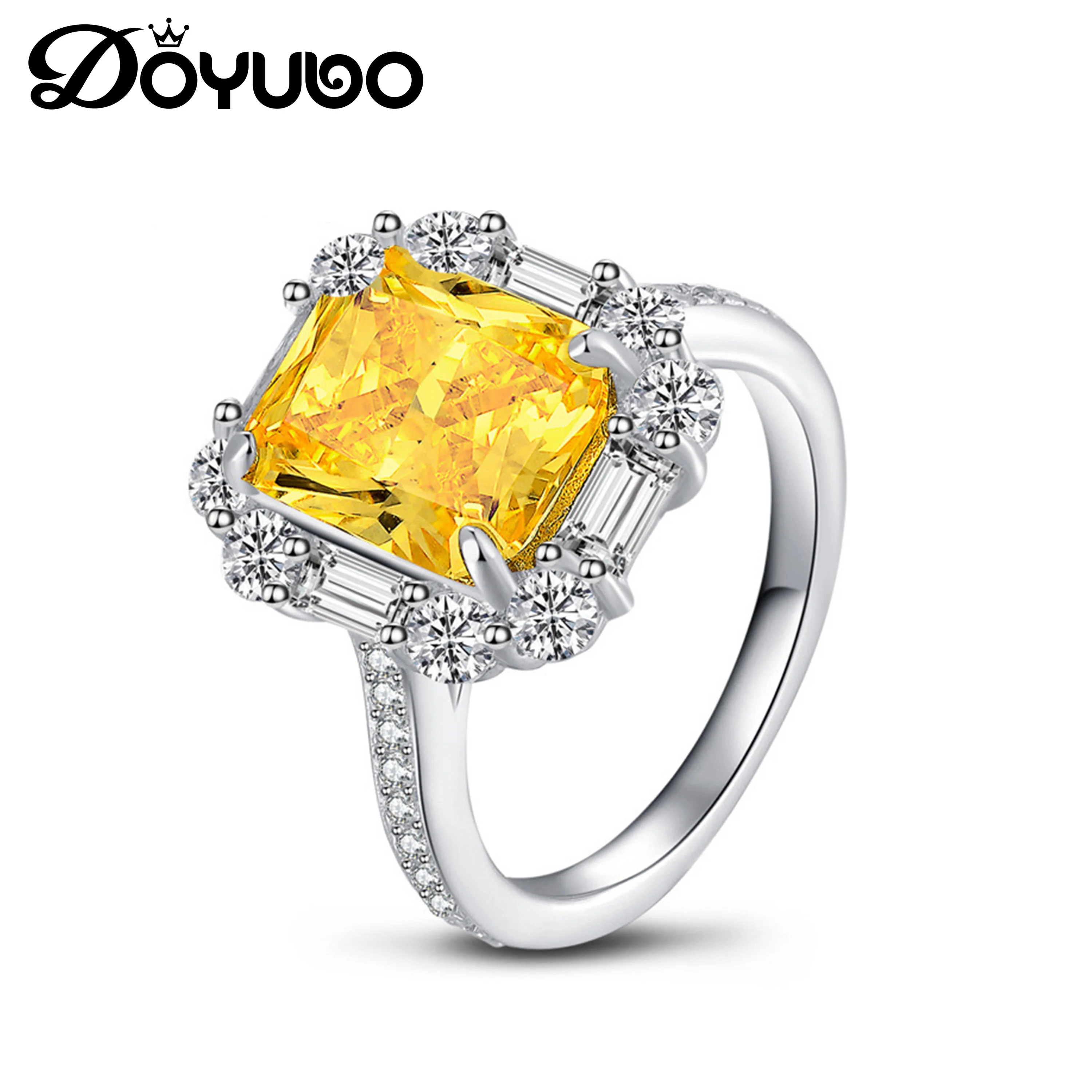 

Кольцо женское из чистого серебра с бриллиантами, VB436