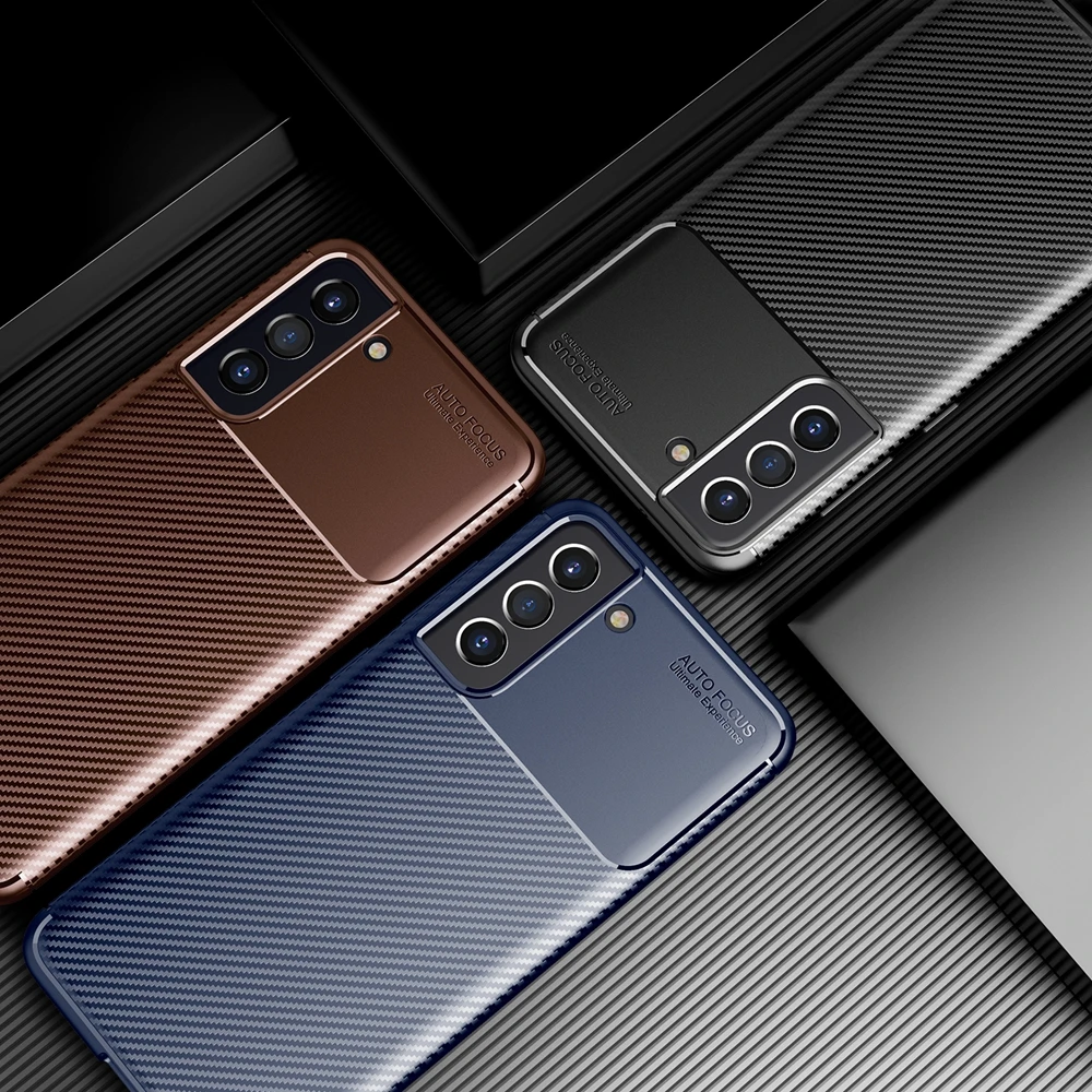 KEYSION противоударный чехол для Samsung S21 FE ультра 5G карбона и оптоволокна телефона