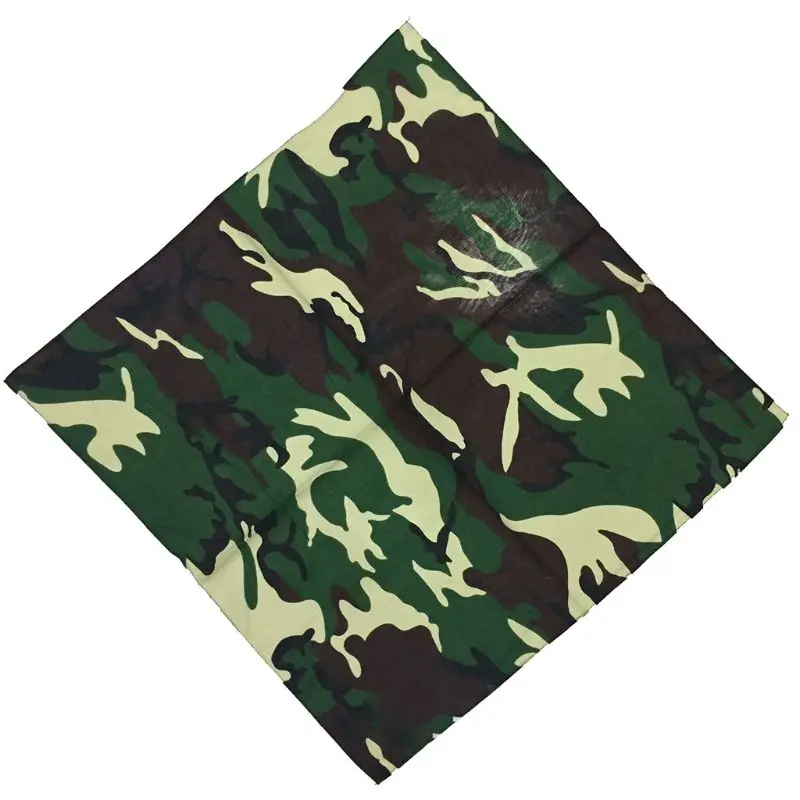 

Unisex Camouflage Print Cotton Bandanas Military Tactical Headwrap Outdoor Jungle Wristband Sports Cycling Square Scarf Headwear