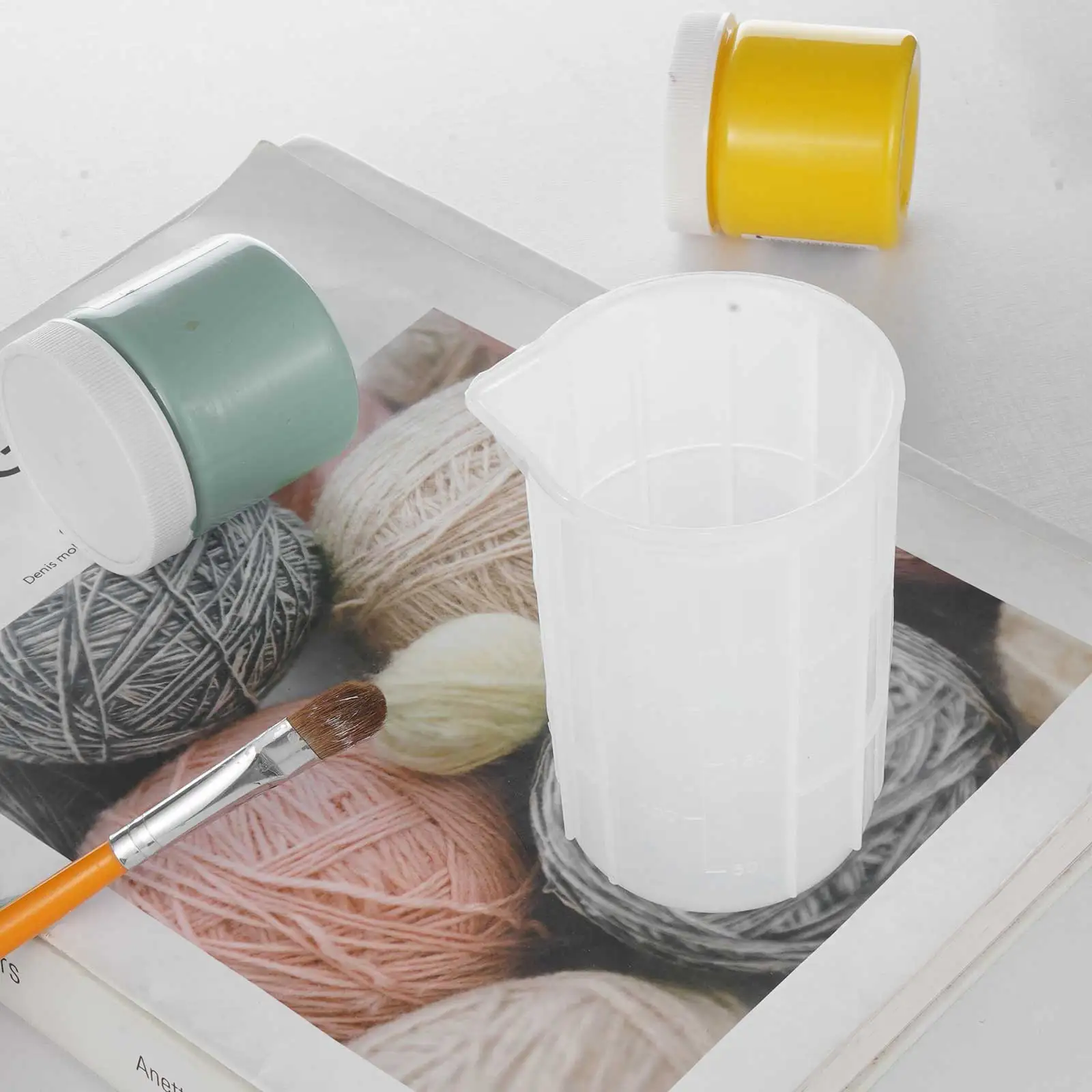 Силиконовый мерный стаканчик заливки смесительный кувшин с точной шкалой