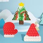 Модные игрушки-фиджеты, Рождественская игрушка с пузырьками для грызунов, новинка, Рождественская Пионерская развивающая игрушка для грызунов, игрушка для детей