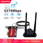 Wi-Fi 6E FV-AXE3000 Bluetooth 5,2 Intel AX210 беспроводной PCI-Express адаптер 2,4 ГГц5G ГГц 5374 Мбитс 802.11AX сетевая Wi-Fi карта Win10