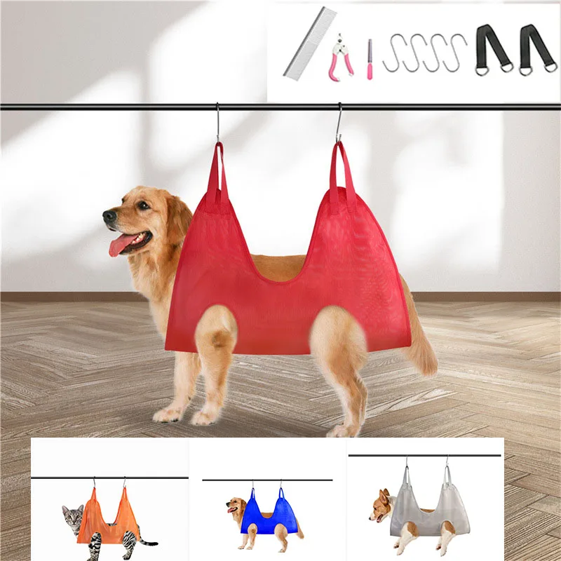 

Pet Grooming Hammock Helper For Cats Dogs Soft Pets Hammocls Beauty Nail Trim Restraint Tools Puppy Kitten Trimming Bathing Bag