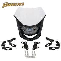 universal headlight motorcycle headlamp head lamp h4 35w lighting enduro dual sport dirt bike fairing for yamaha honda suzuki