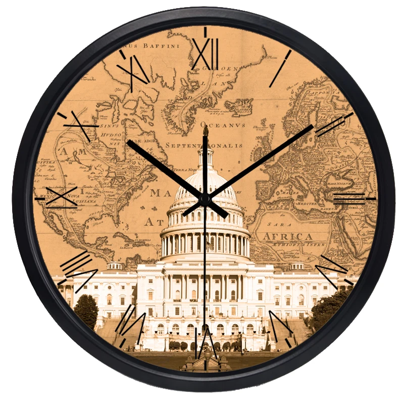 В мире часовых поясов часы бренд лобби в римском стиле номер часы-карта | Дом и сад