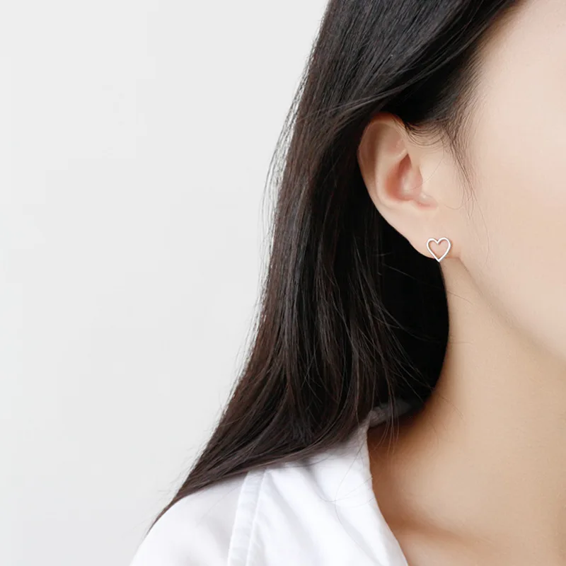 Женские серьги-гвоздики из серебра 925 пробы с платиновым покрытием | Украшения и