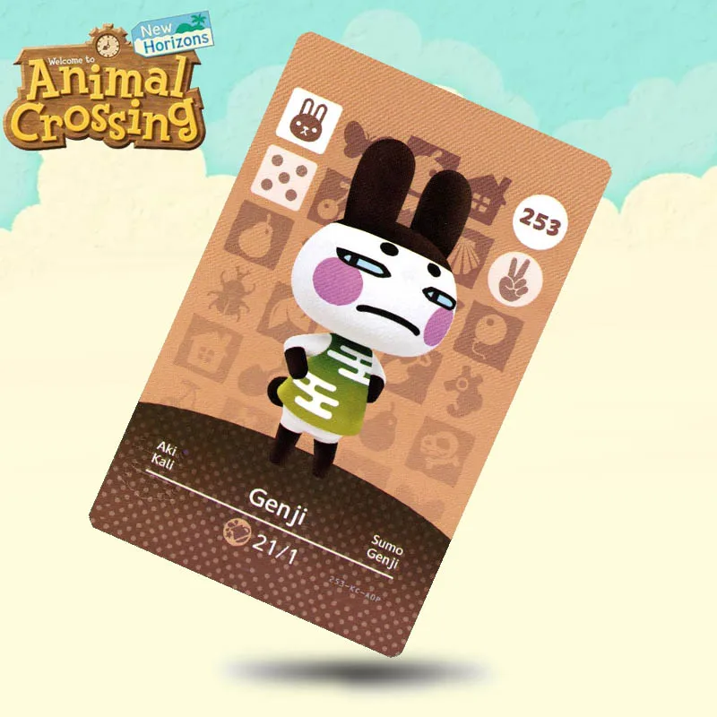 Карта пересечения животных 253 Genji карты амиибо работают для игр Switch NS 3DS|Карты