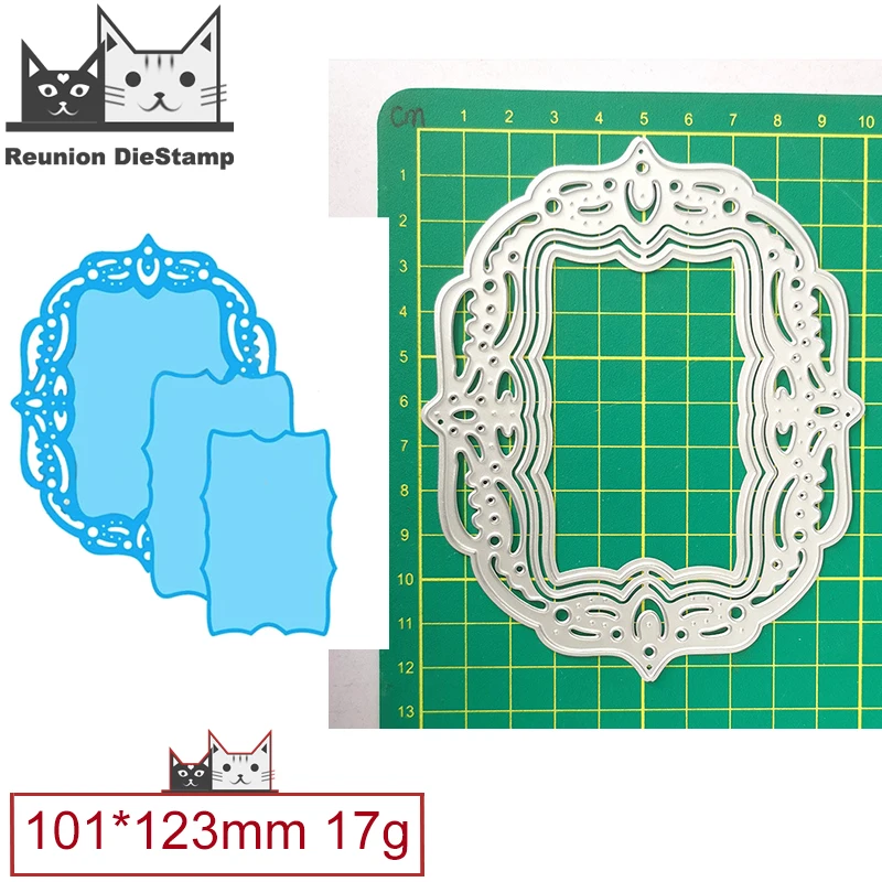 Овальный узор рамки кружева металлические Вырубные штампы декоративные