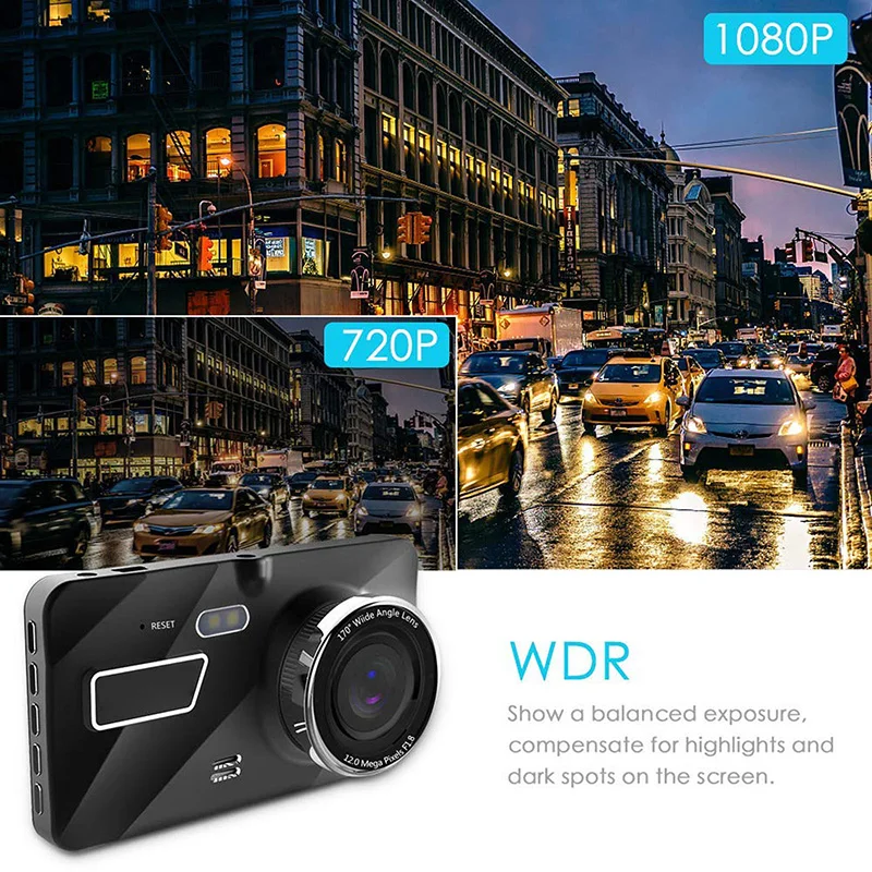 

4inch Vehicle Car Dashboard DVR FHD 1080P G-Sensor Camera Video Recorder C44