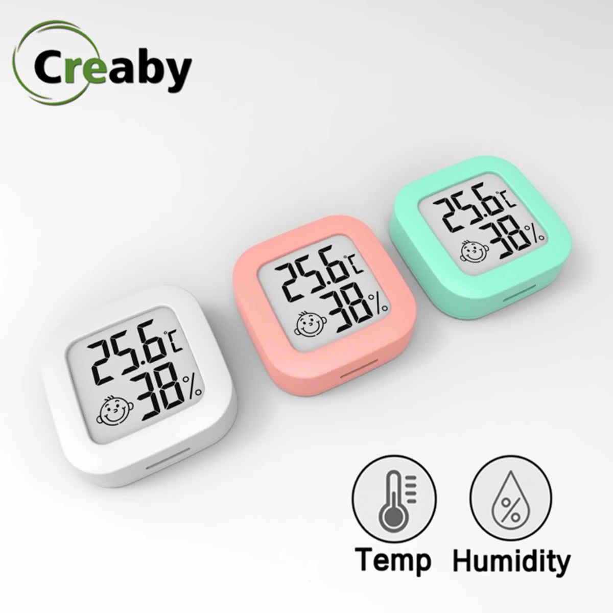 Цифровой Комнатный термометр миниатюрный Измеритель температуры и влажности с