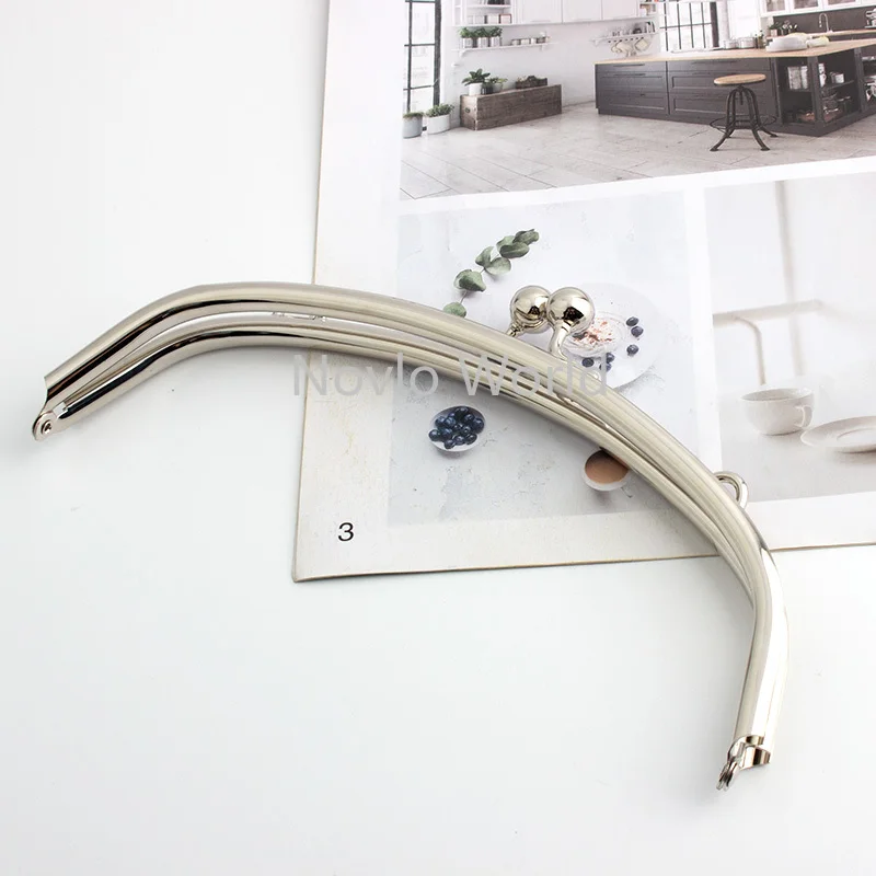 Nolvo World 4-10 pieces 21*7.5cm Aluminum Handle Silver handles for bags purse handles