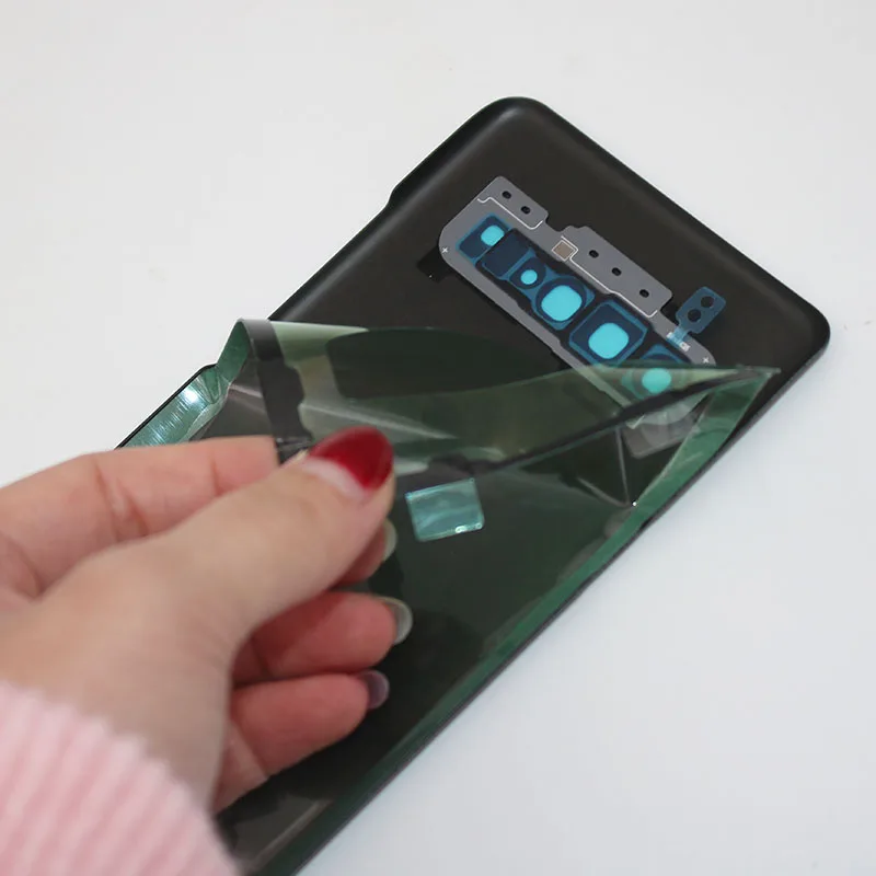 Стеклянный корпус для Samsung S10 5G G977 задняя крышка Galaxy s10 телефона с рамкой объектива