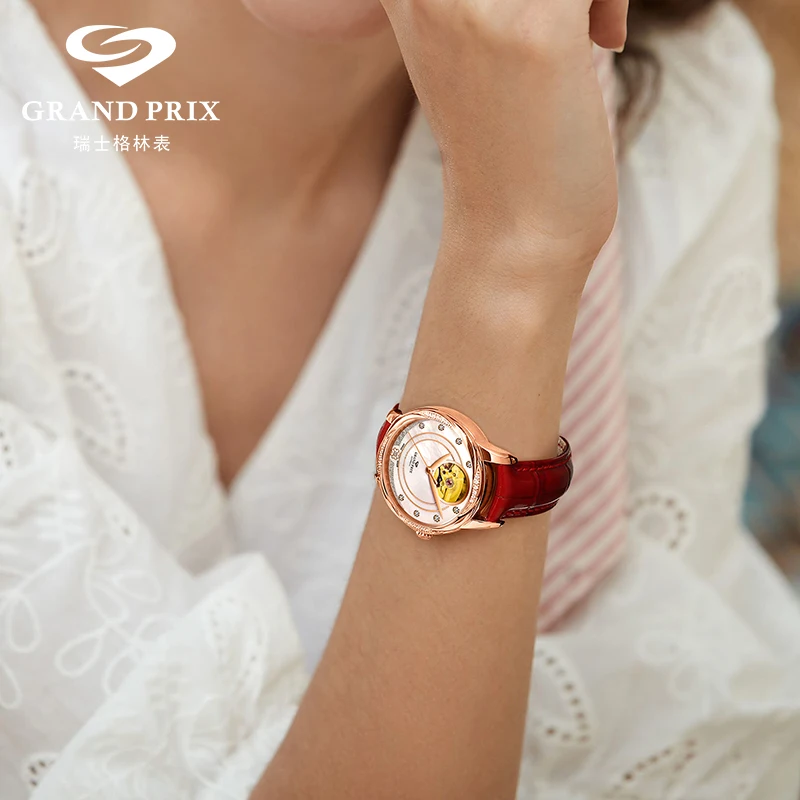 Часы наручные GRAND PRIX женские механические брендовые автоматические подарок для