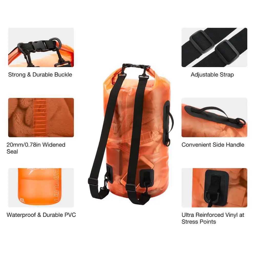 Piscifun Waterproof Dry Bag Outdoor Swimming Boating Floating Rafting Fishing Backpack 2L 5L10L 20L 30L 40L with Phone Case | Спорт и