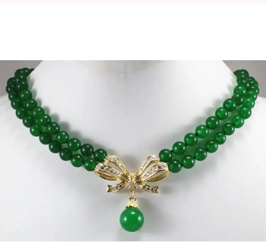 

Beautiful White Pink Black Pearl Green Purple jade Wedding Necklace Pendant 20"