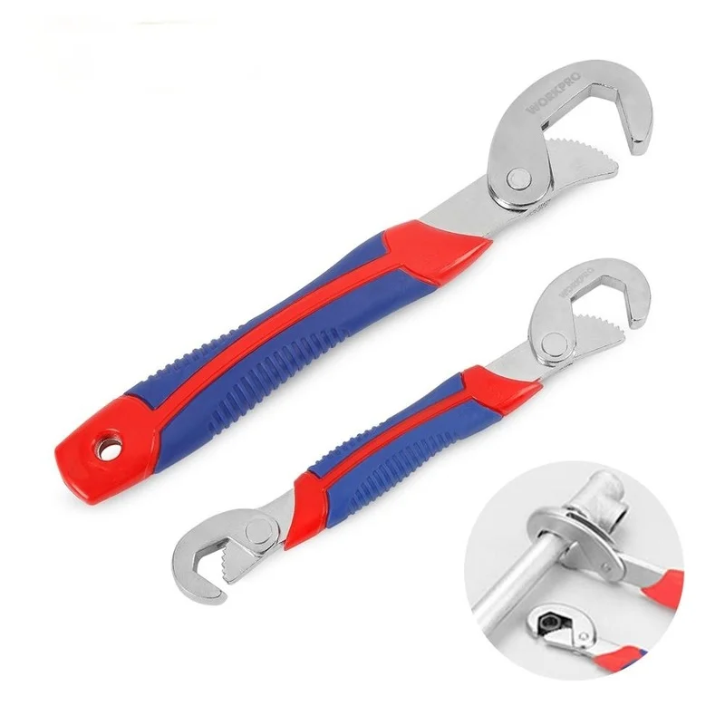 Multi-function Universal Wrench Adjustable Spanner Wrench Set Home Repair Hand Tool Universal Pipe Wrench Self-Tightening Wrench