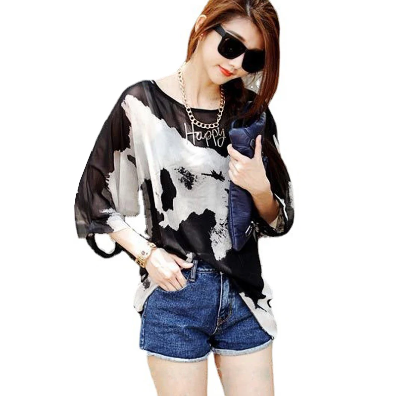 Лето 2015 стильное модное женское платье на каждый день из шиффона 4XL 5XL 6XL большие