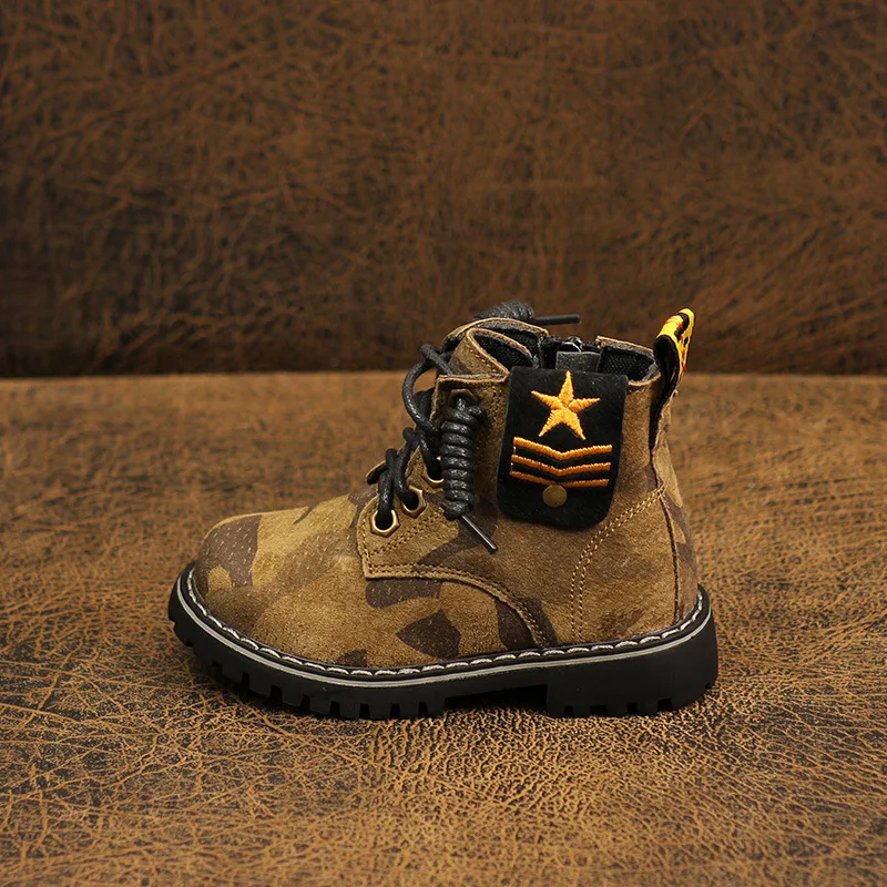 Детские Ботинки Martin детская обувь новинка зимы 2020 Кожаные Модные для мальчиков и