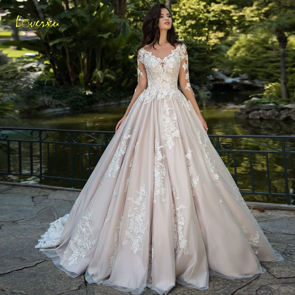 Женское свадебное платье Loverxu кружевное винтажное платье-трапеция с длинным