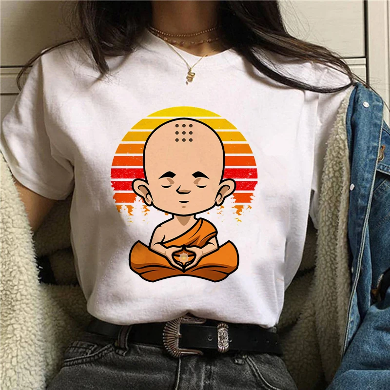 

2021 New T-shirt Women Azteque Yogatraining Haut Buddha Chakra Meditation Zen Hobo Boho Paix Top Female T Shirts Ladies Clothes