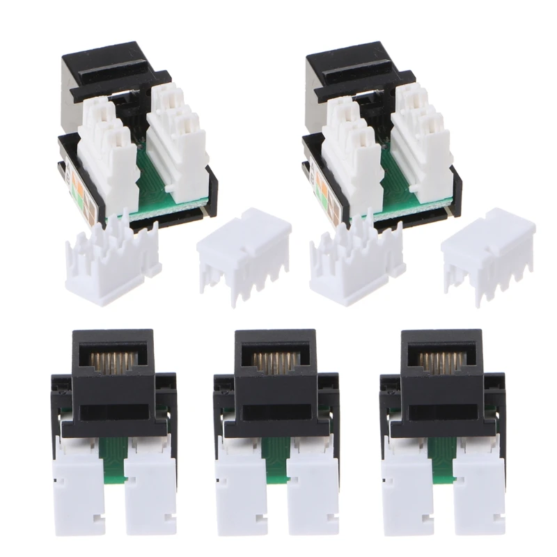 Сетевой модуль CAT5E UTP коннектор RJ45 информационный разъем Keystone Jack 5 шт. | Компьютеры
