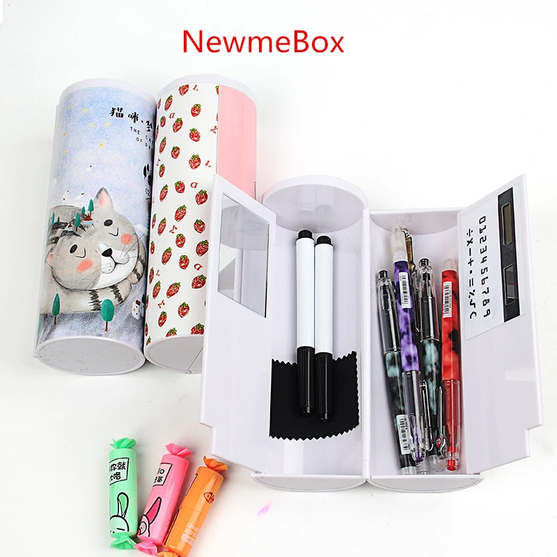 Newmebox пенал школьный пеналы Kawaii Канцтовары милый NBX солнечная ручка калькулятор
